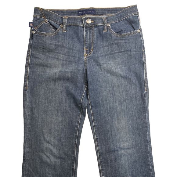 Rock‎ & Republic Kasandra Women's Dark Blue Mid Rise Jeans Size 12 - Picture 1 of 14